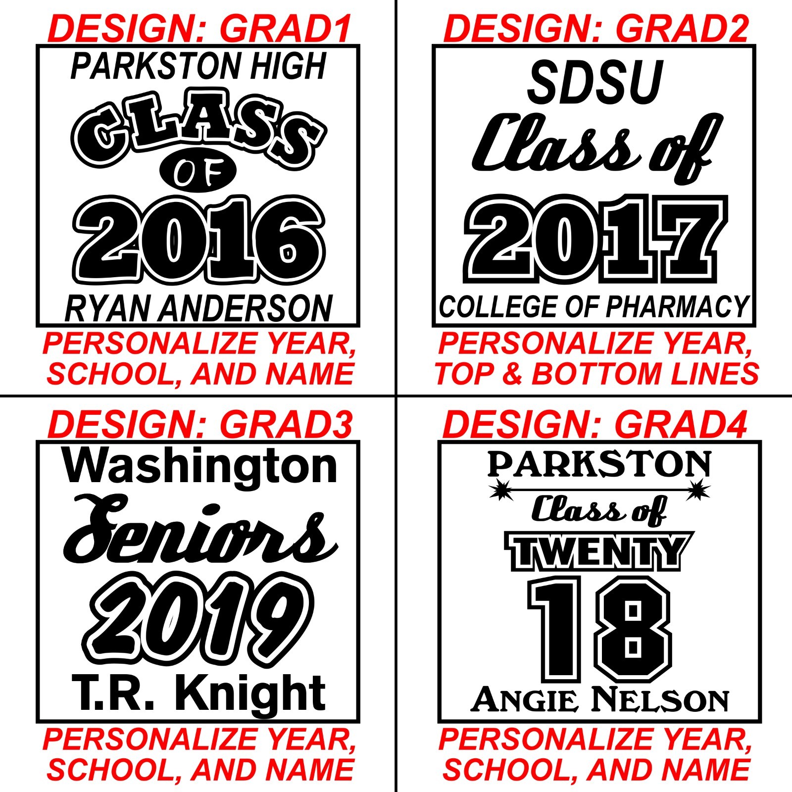 Case of 12- Personalized 15oz Graduation Glass Mug Graduate 2020 Gift Custom