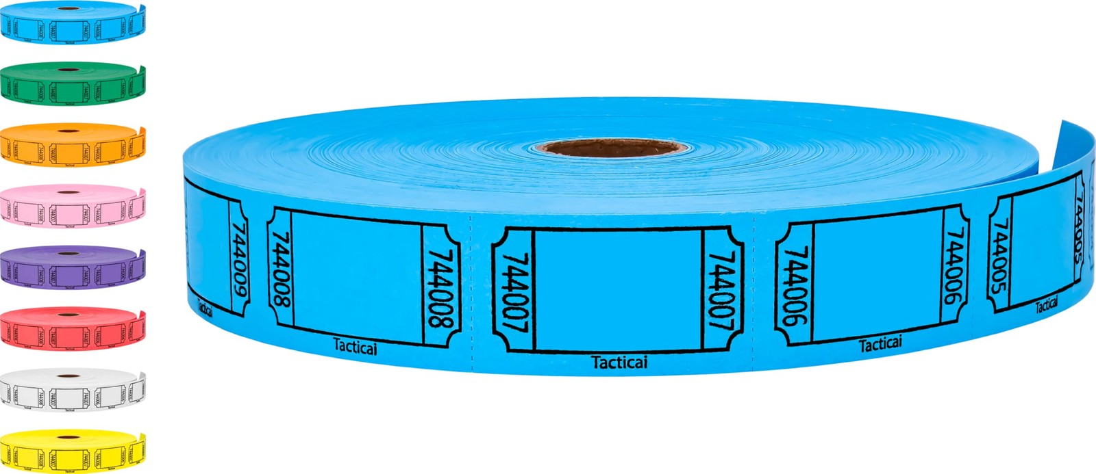 2000 Count Blue Single Roll Numbered Blank Raffle Tickets Entry Coupons