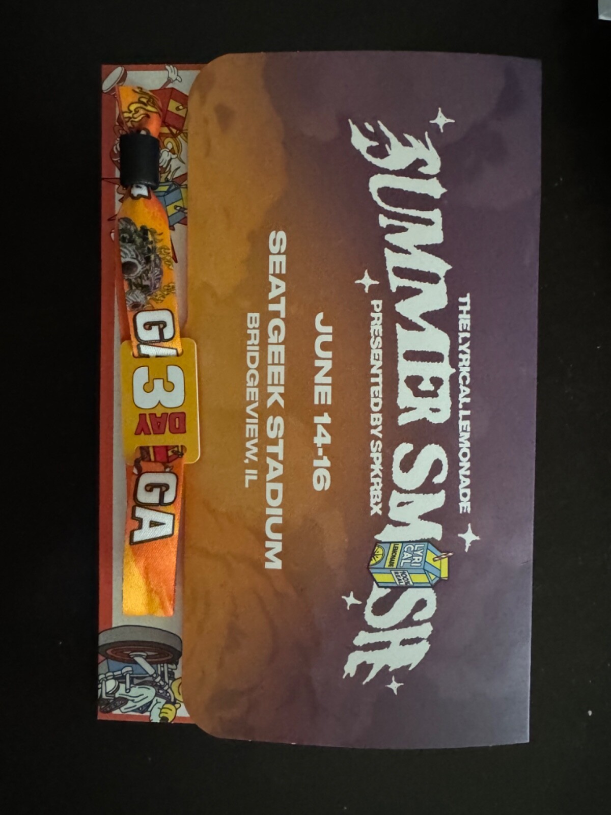 2 wristbands for this event. One size fit all. 3 day access for Summer Smash 24