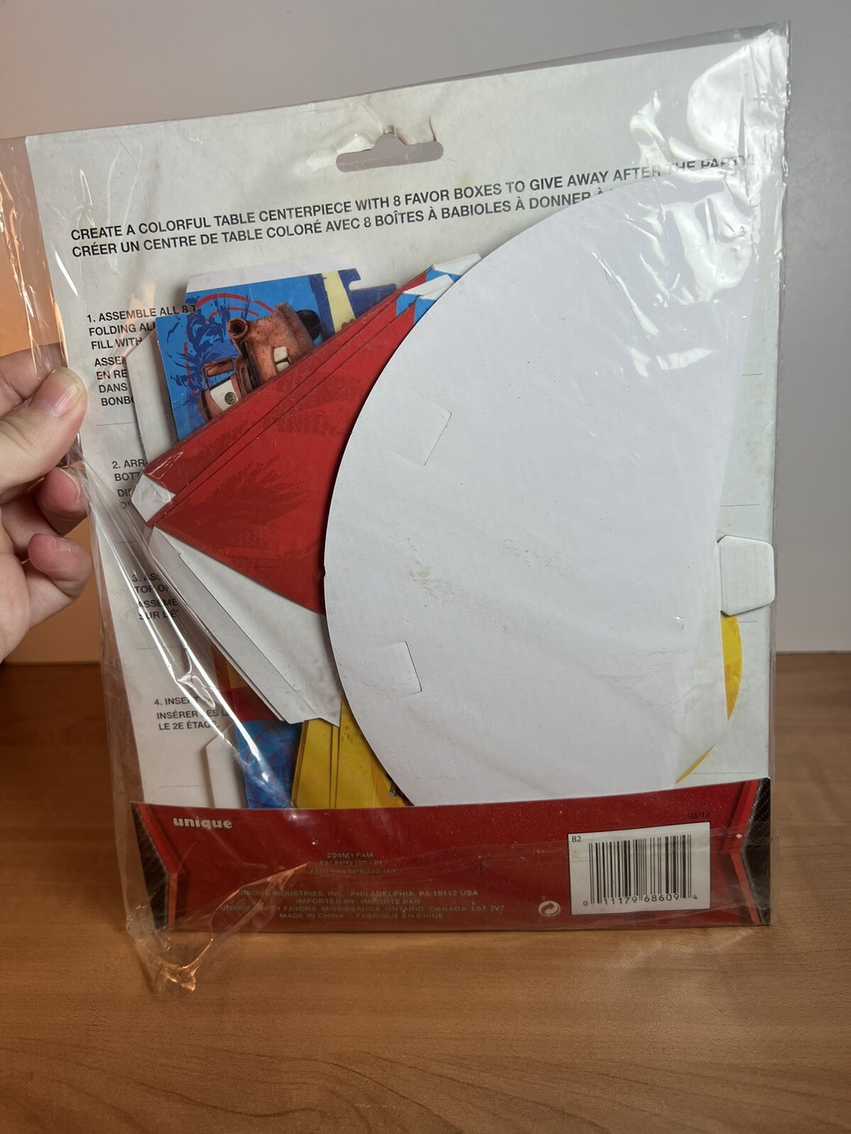 Disney Cars Favour Box Centrepiece Decoration 8 Unique Industries New Sealed