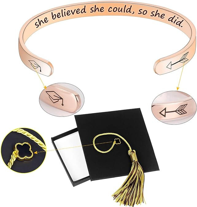 2025 GRADUATION GIFT BOX WITH PLUSH GRADUATION BEAR AND BRACELET-NEW-FAST SHIP