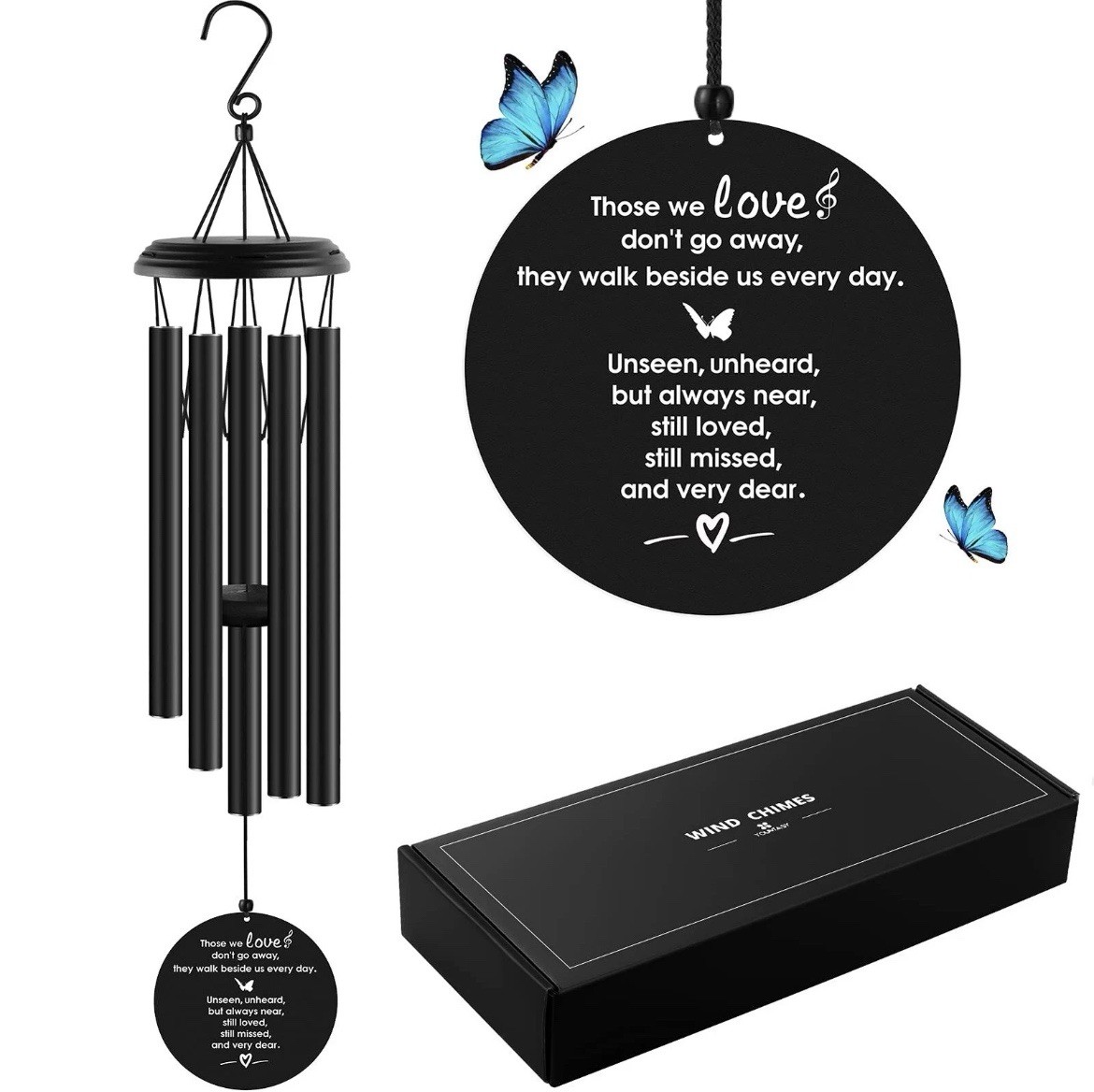 YOUNTASY Wind Chimes for Loss of Loved One, Windchimes in Memory of; Sympathy
