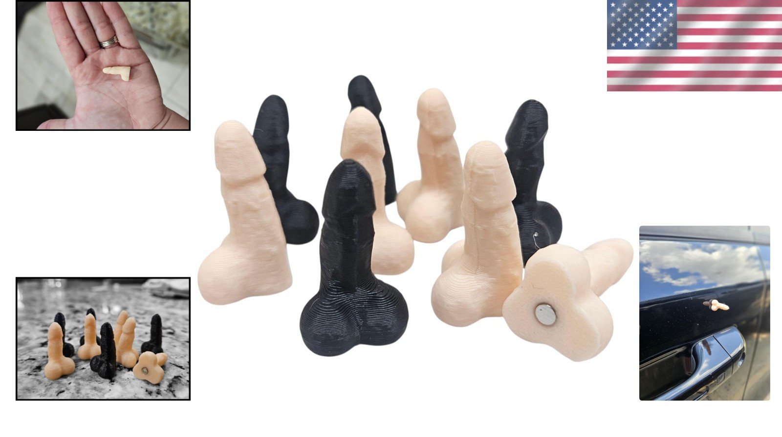 Mini Penis Magnet Party Favor Pack of 15 Gag Gifts for Bachelorette Fun