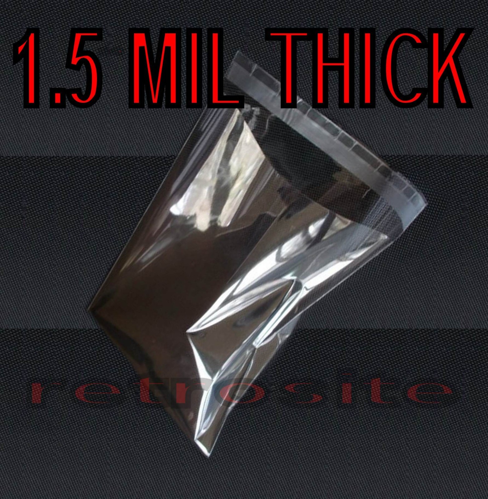 Clear Resealable Recloseable Self Seal Adhesive Cello Lip Tape Poly Plastic bags