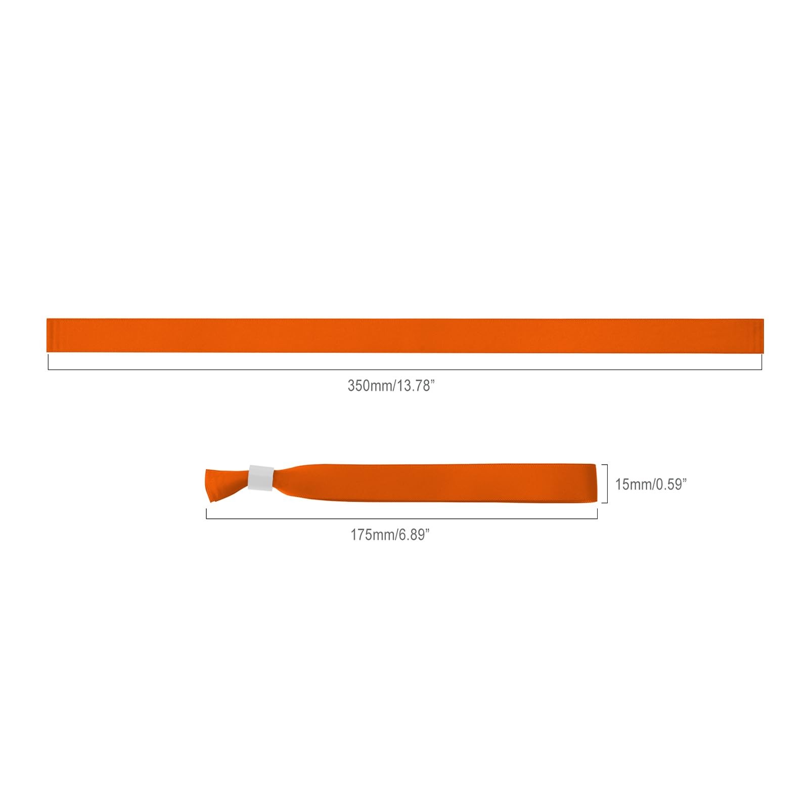 100 PCS Orange Event Wristbands Admission Party 13.7×0.59 Inch