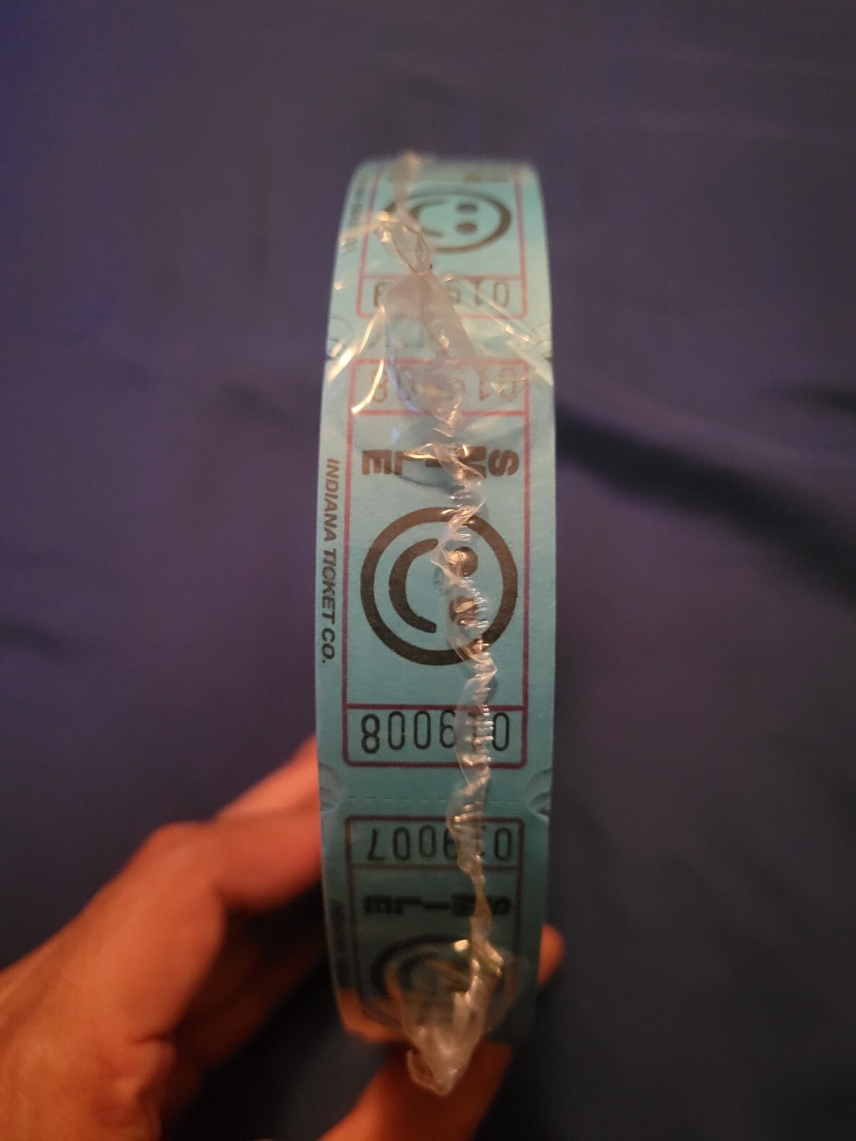 2000 Count Single Smiles Event Party Carnival Flat Raffle Tickets – Blue