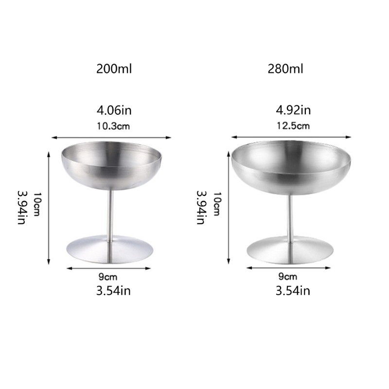 Footed Metal Fruit Cup for Wedding Display, Candy, and Party Use