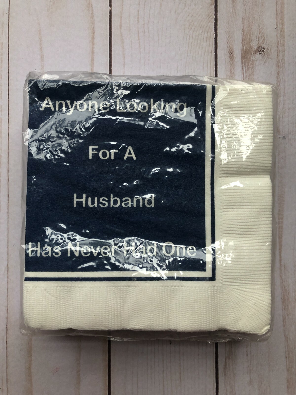 Vintage Happy Hour Beverage Napkins Anyone Looking for a Husband Never Had One