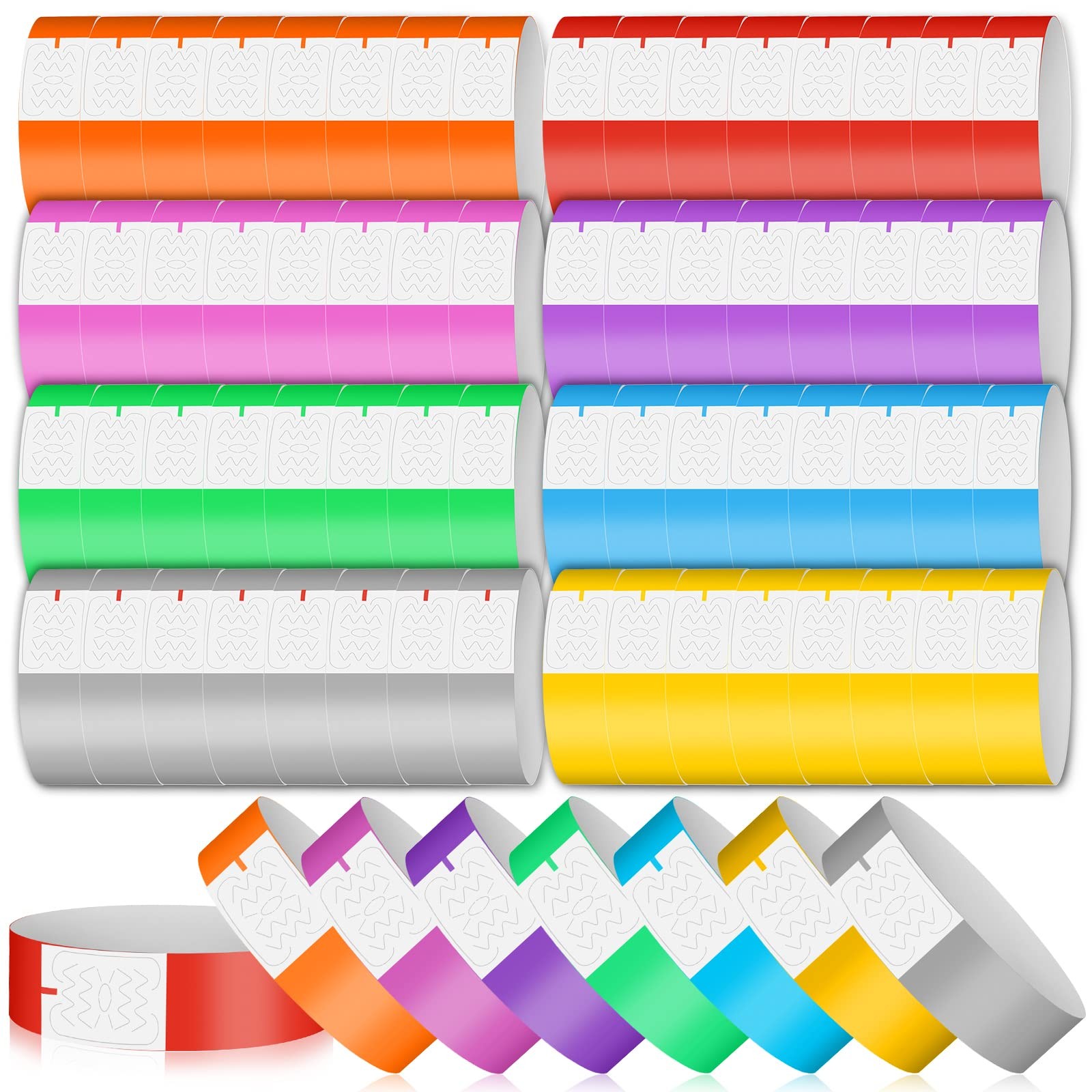 800 10 x 0.79 inch, Red, Purple, Yellow, Orange, Pink, Green, Blue, Silver