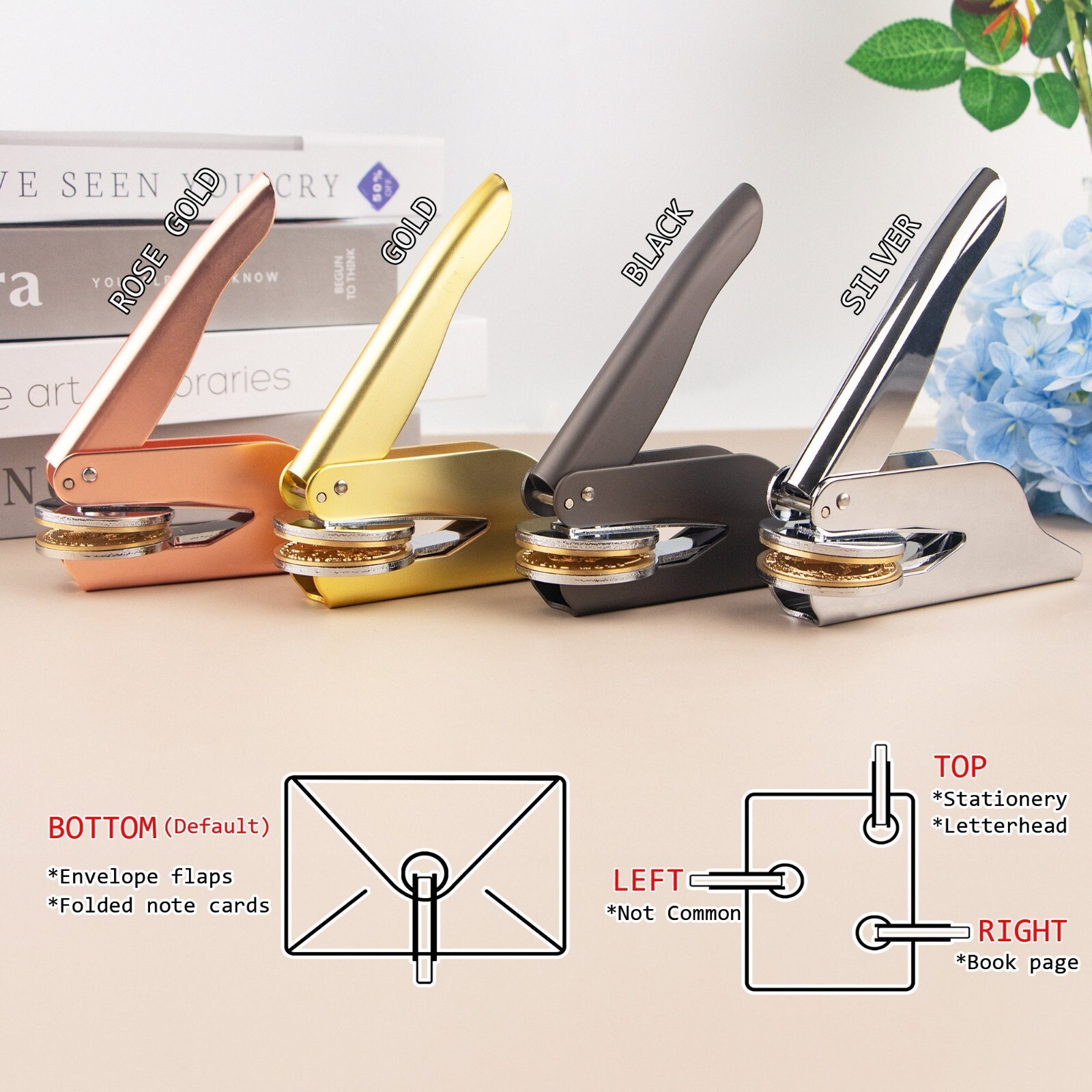 Custom Logo Embosser Stamp Steel Embosser Stamp Perfect for Weddings Libraries