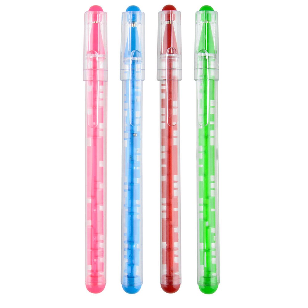 288 MAZE PUZZLE School Office Pen “Built in Balls” Fidget Game Child Toy (24 dz)