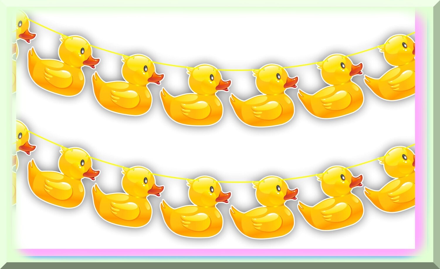 Cartoon Duck Garland 12ft Wall Decoration