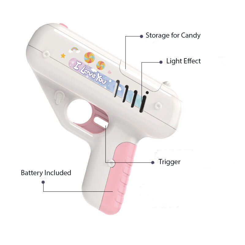 Lollipop Candy Gun Creative Kids Toy Valentine Day Surprise Sweet Boyfriend Gift