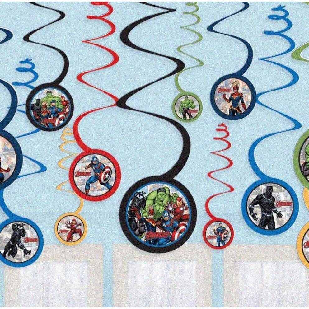 Superhero Hanging Decorations Set 12pcs