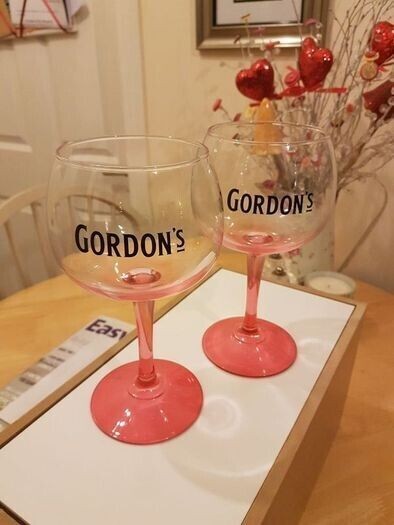 Personalised Gordons Pink Gin Glass a Gift for Him or Her Your Engraved Message