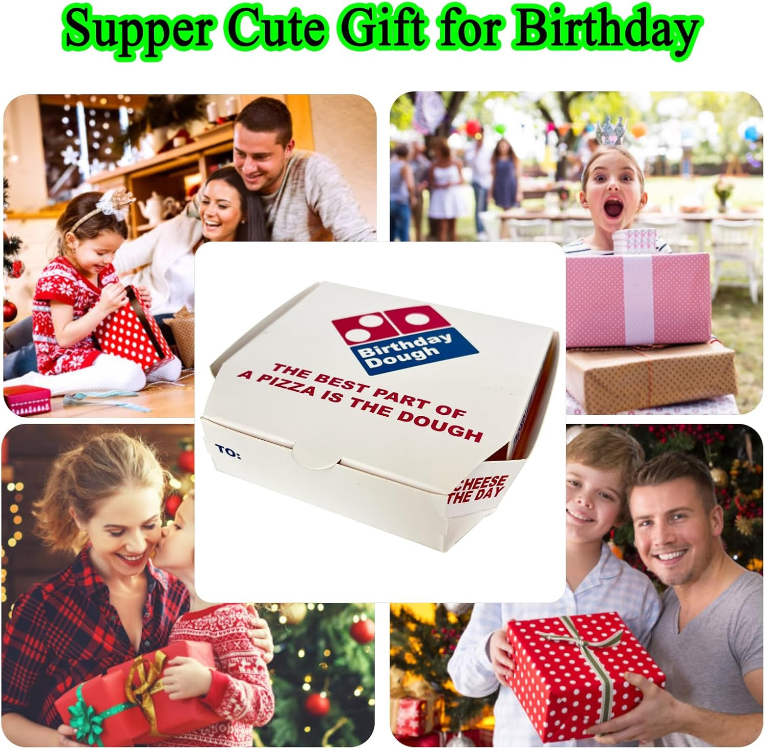 Birthday Dough Money Gift Box – Funny Mini Pizza Box Cash Holder – Unique Birthd