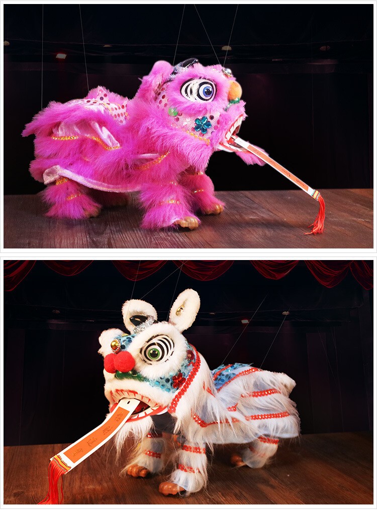 Model Plush Toy Chinese Puppet Lucky Lion Marionette Lion Dance Traditional