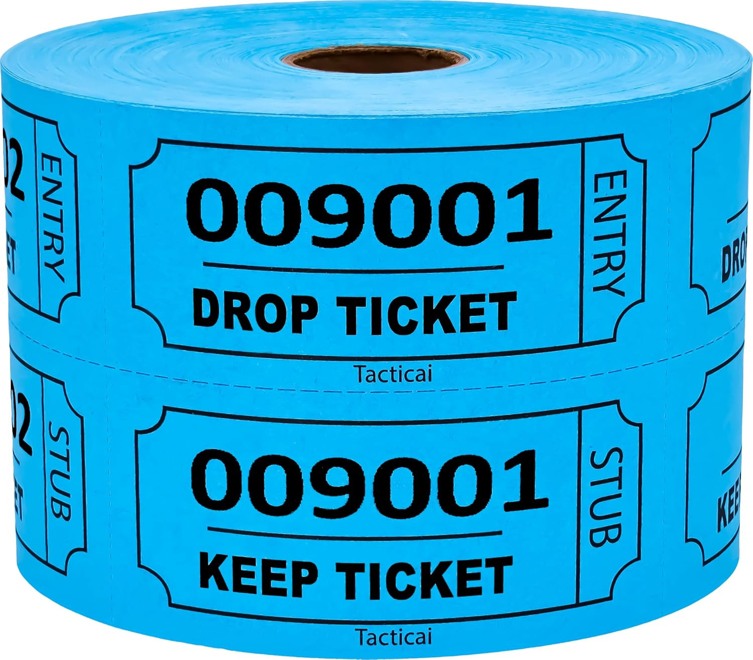 500 Raffle Tickets, Big Number, Blue, Jumbo Double Roll | Premium Cardstock, …