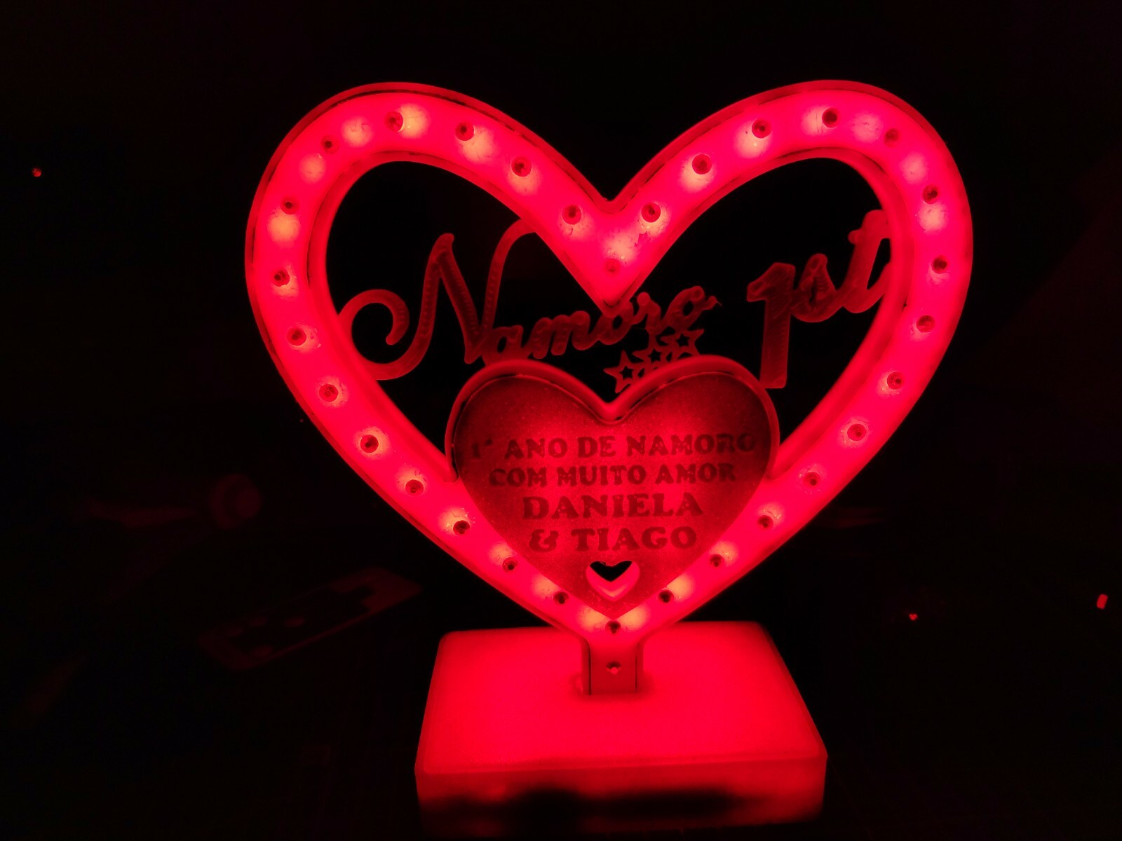 Personalised Heart Romantic Valentines Birthday Wedding Occasion Gift Message