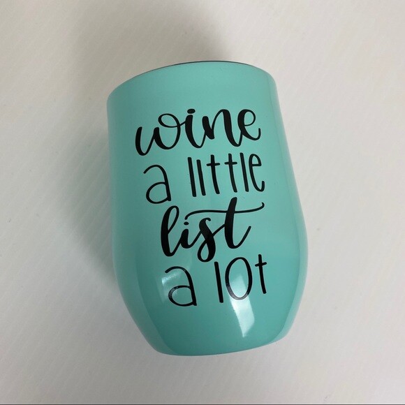 Stainless Steel Wine tumbler cup teal for a Reseller Wine a little List o Lot