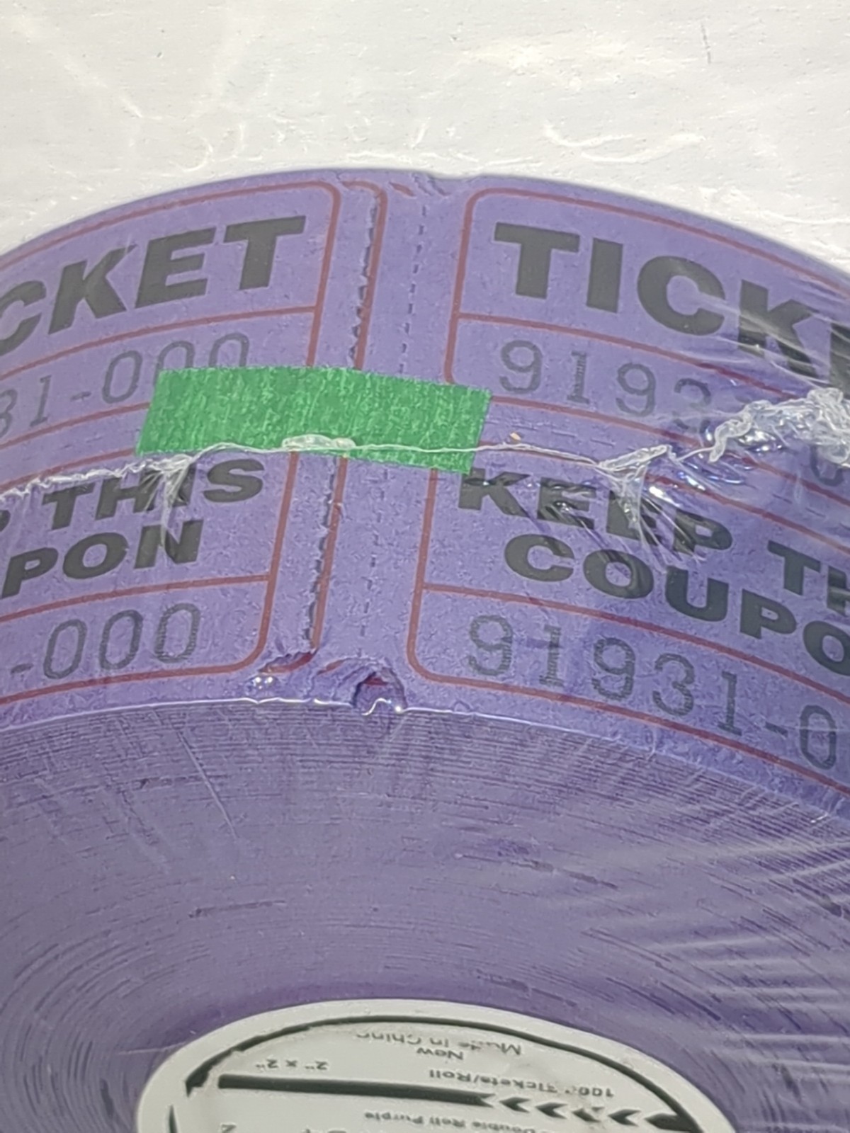 Raffle Tickets Double Roll -Events, Carnivals – 1000 Ticket Roll 50/50