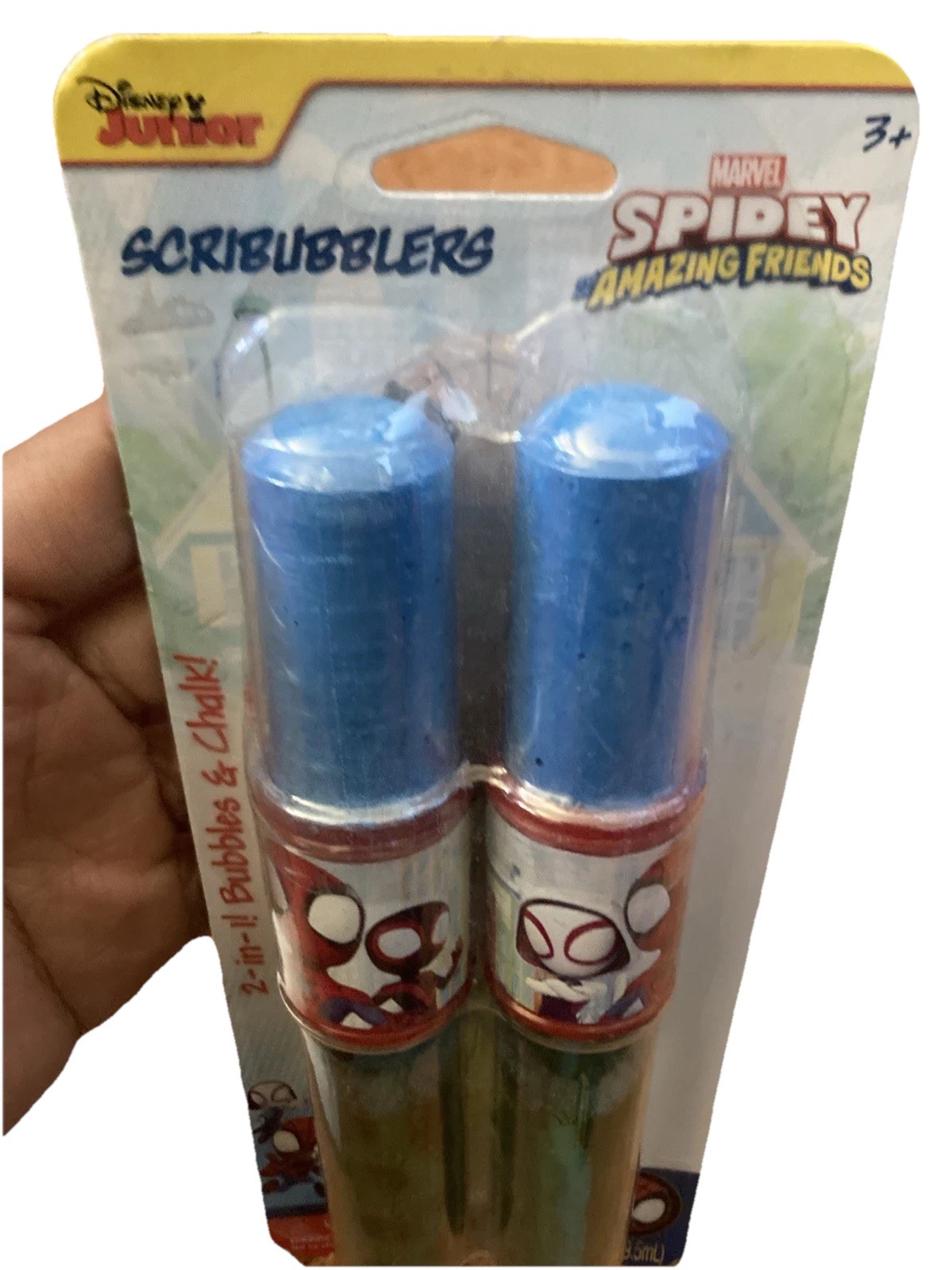 Marvel Spider-Man 4 Pack Slap Rulers & Disney Scribblers Bubble And Chalk—New