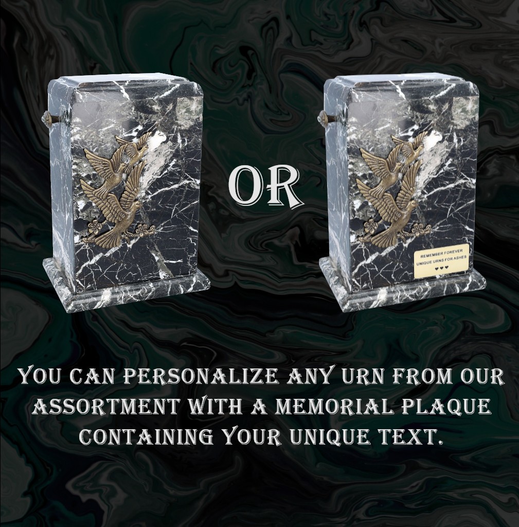 Onyx Adult Cremation Casket Funeral Ashes urn Unique Human Ashes Memorial Urn