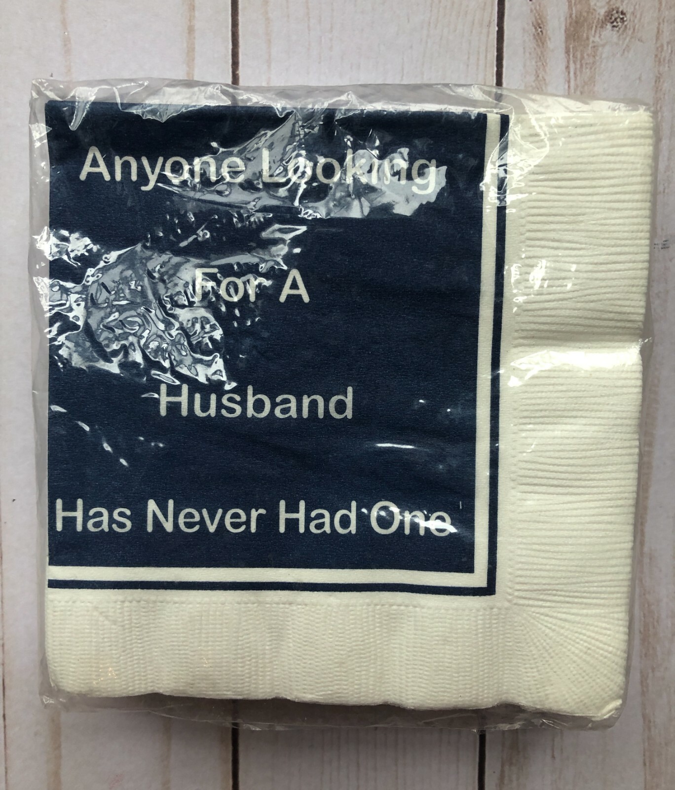 Vintage Happy Hour Beverage Napkins Anyone Looking for a Husband Never Had One