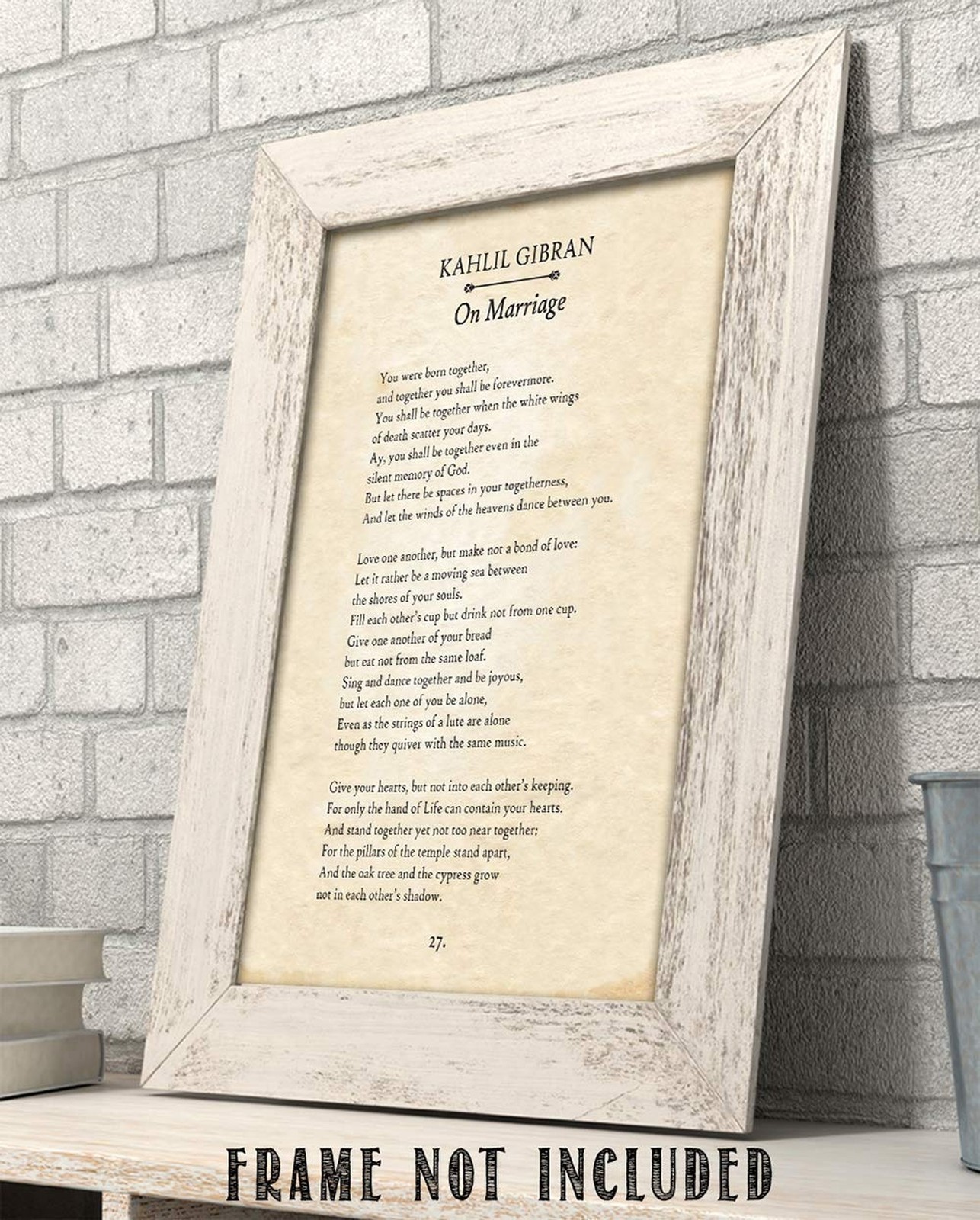Kahlil Gibran On Marriage Poem 11×14 Unframed Print – Wedding Vows Wall Ar