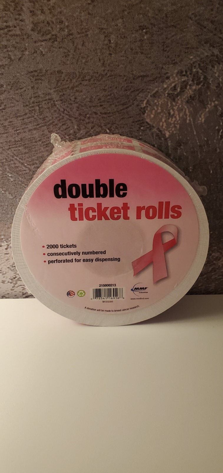 Roll of 2000 Double Stub Tickets Door Prize Raffle 50/50 Carnival Events