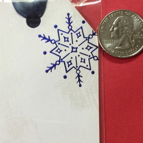 SNOWFLAKE Embossed Tags(2pc) Creative Imaginations•Christmas•Snow •Winter•Gifts•