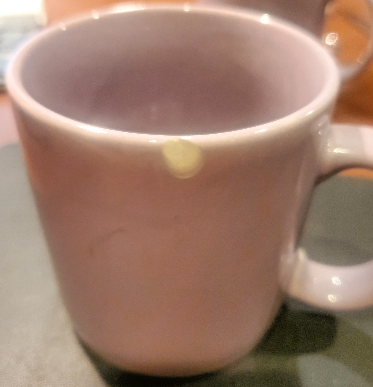 Ceramic Coffee Mug – Set of 4 Lavender 12oz mugs – Used