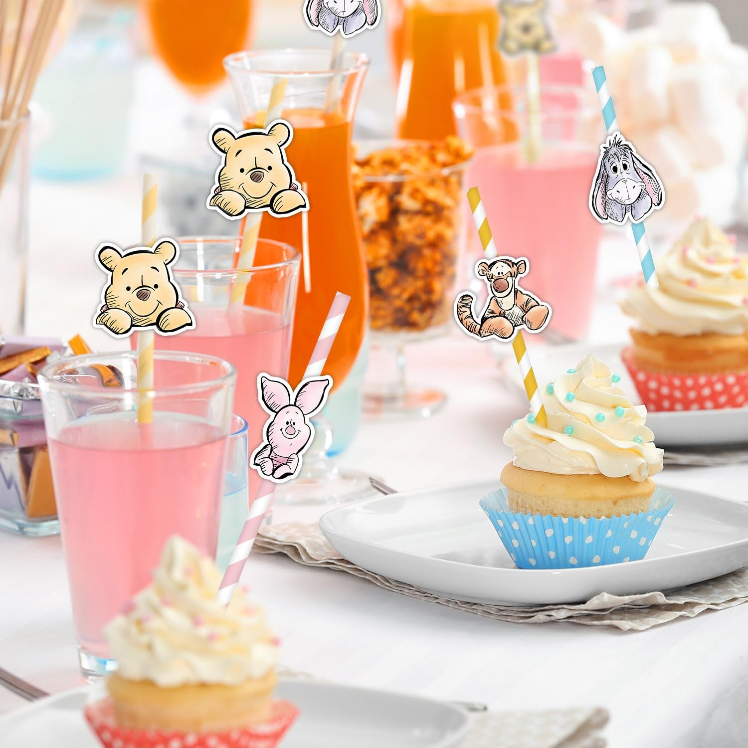 40 Pcs Winnie Baby Shower Decorations, Pooh 0.24 x 7.76 Inches, Yellow01