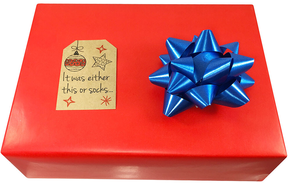 Natural Kraft Sarcastic Funny Christmas Gift Tags | 2 x 3″ Inch | 100 on a Roll