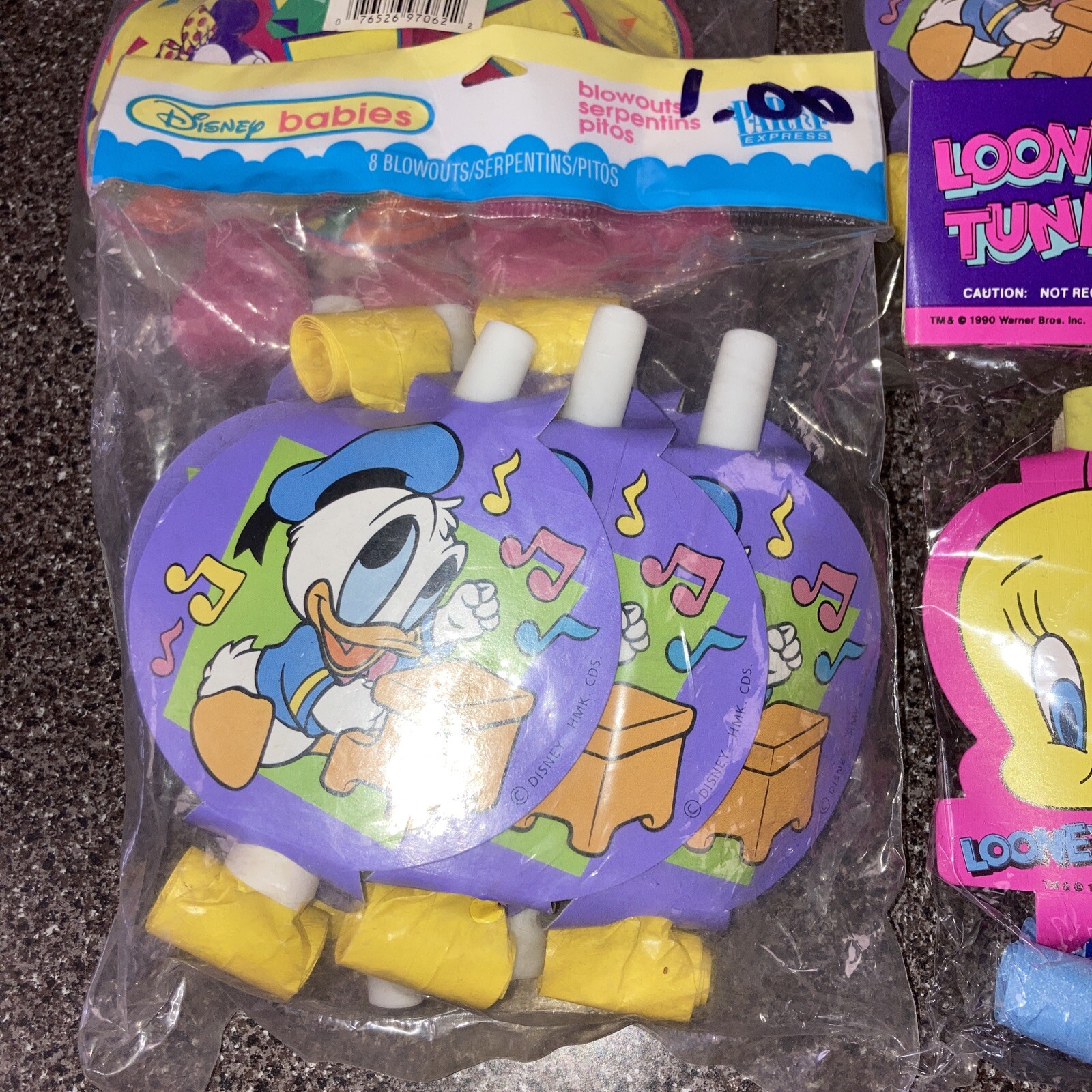 Blowout Party Favors Looney Tunes Donald Duck Mickey Mouse Tweety Bird Vintage