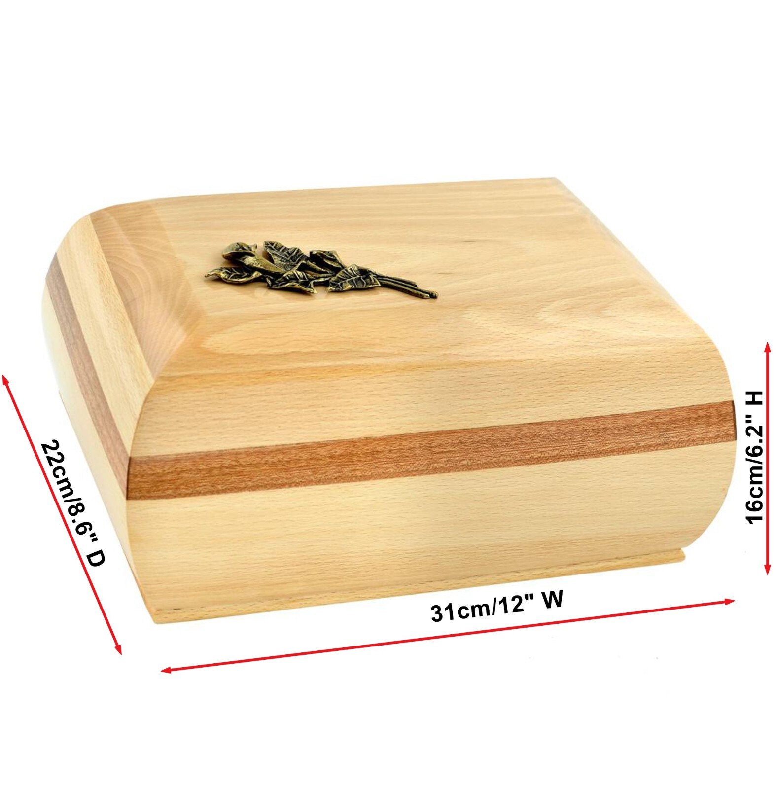 Beautiful wood casket Human cremation ashes urn,adult funeral ash urn Memorial