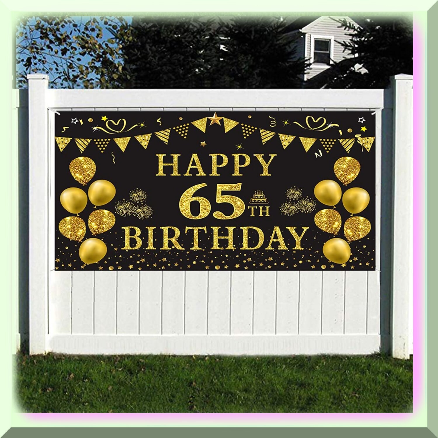Golden Jubilee 65th Birthday Celebration Backdrop
