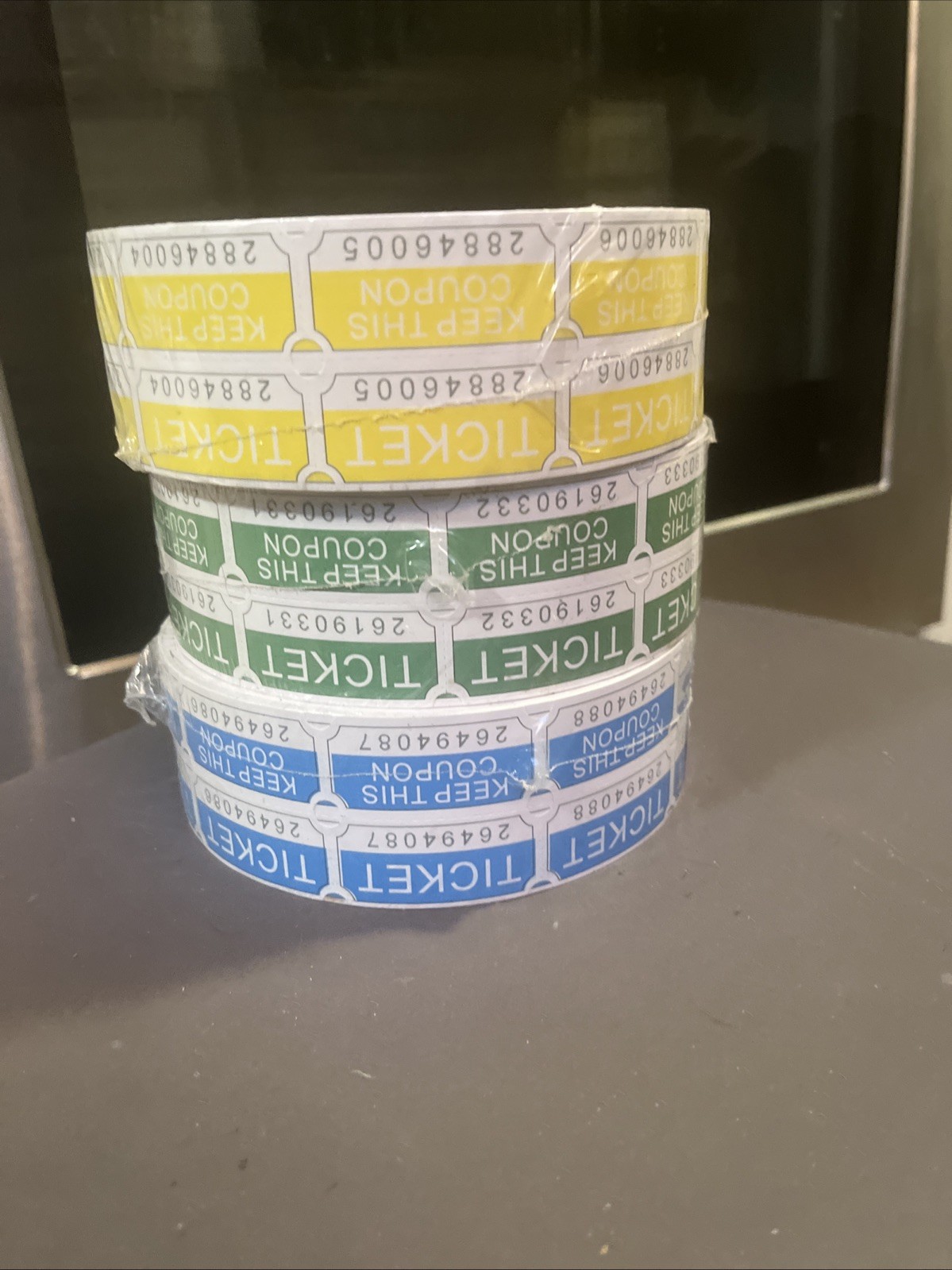 3 rolls Of Tickets 6000 Total Tickets
