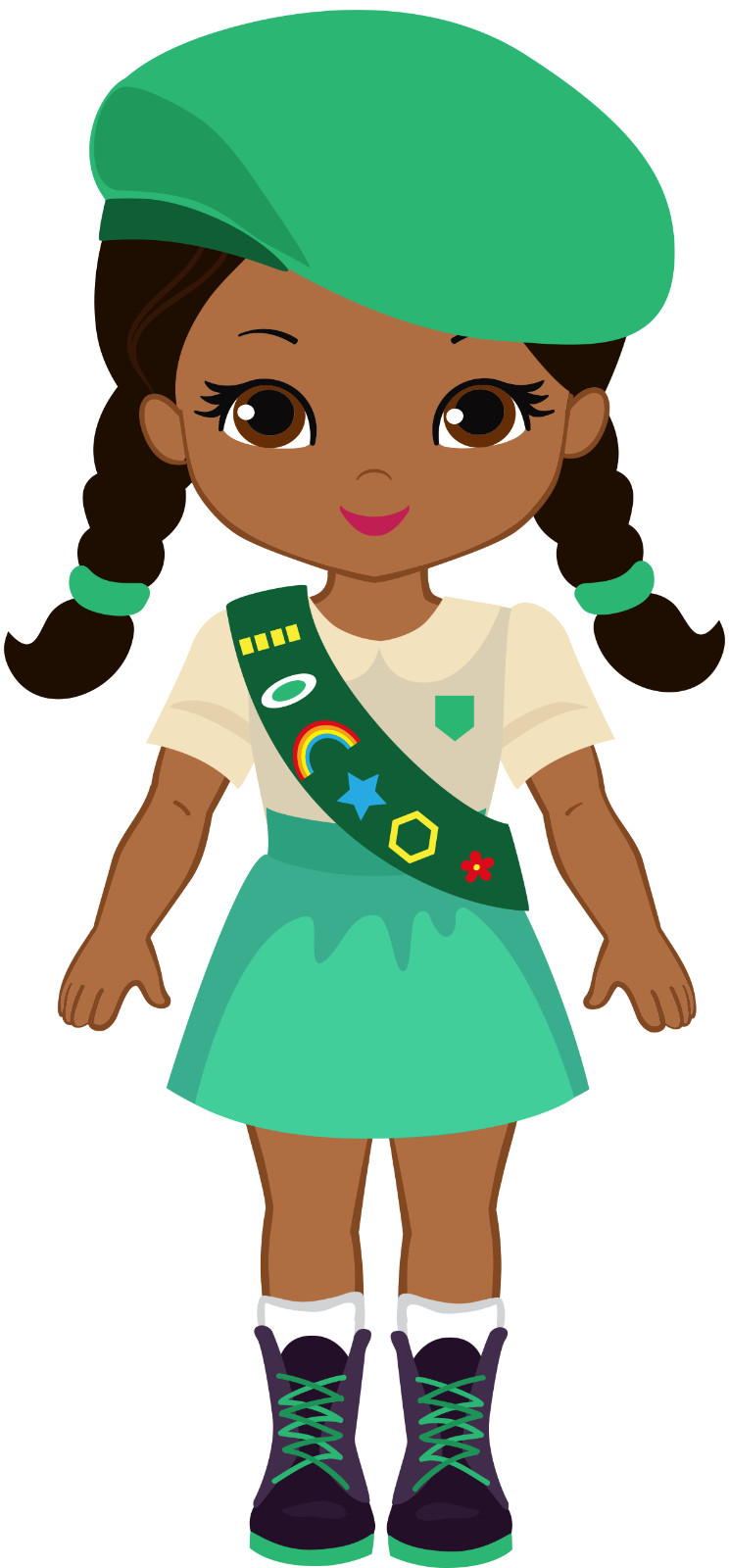 Girl Scout Thank You flat cards | One set of 12. Free shipping