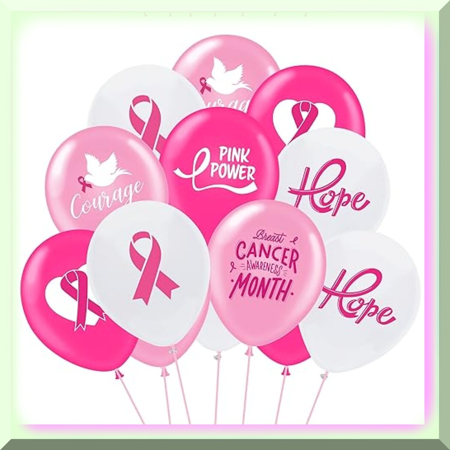 Pink Ribbon Breast Cancer Awareness Balloon Kit