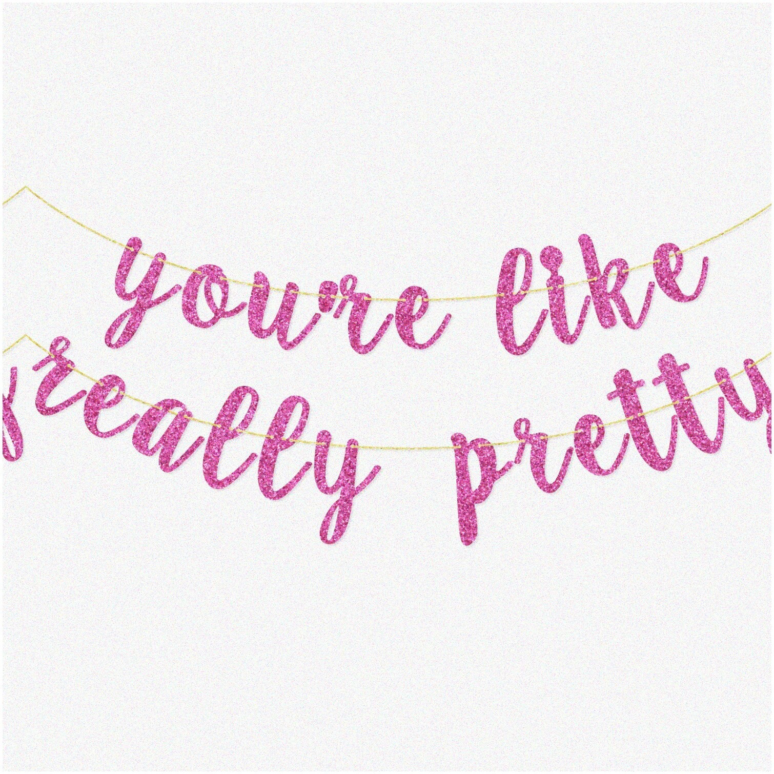 Pink Glitter Celebration Banner