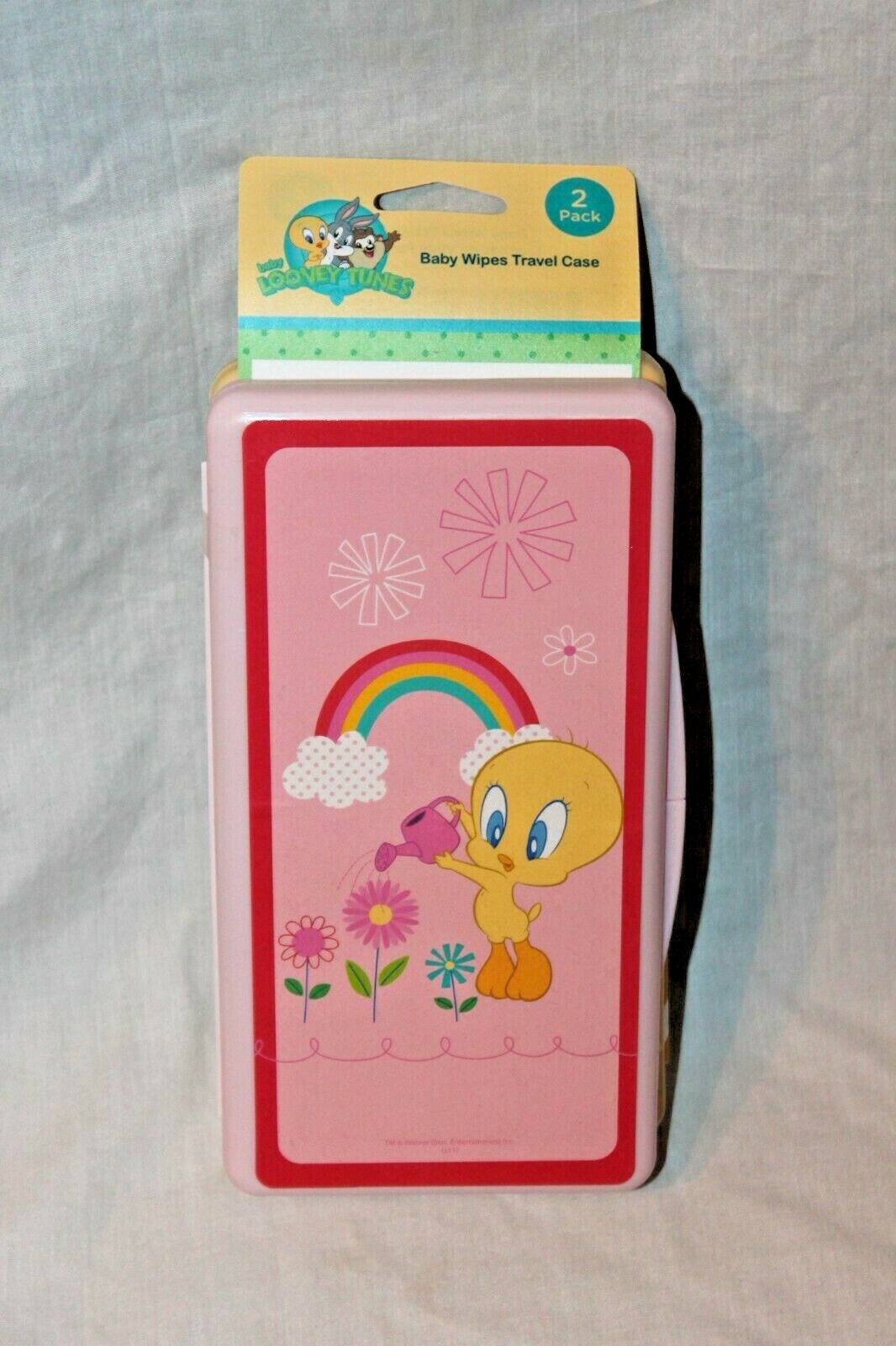 NEW 2- PACKAGE LOONEY TUNES BABY WIPES TRAVEL CASE