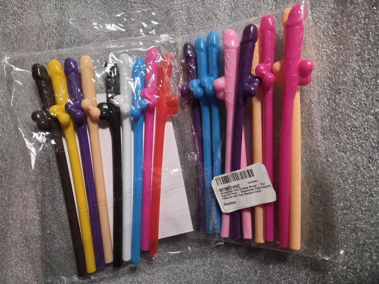 Penis Ceiling Decoration Bachelorette Party Supplies – 3 Pack With 19 Straws