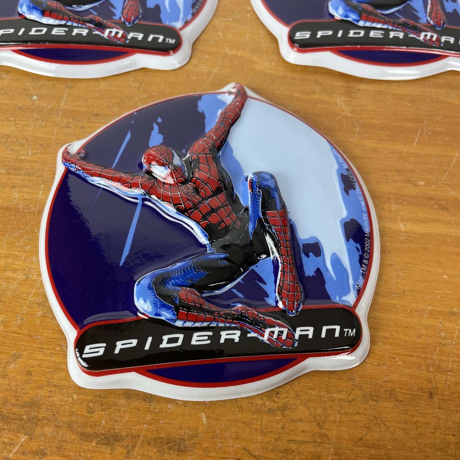 Vintage Lot Of 3 Spider-Man Pop Tops Bakery Cake Art Decoration