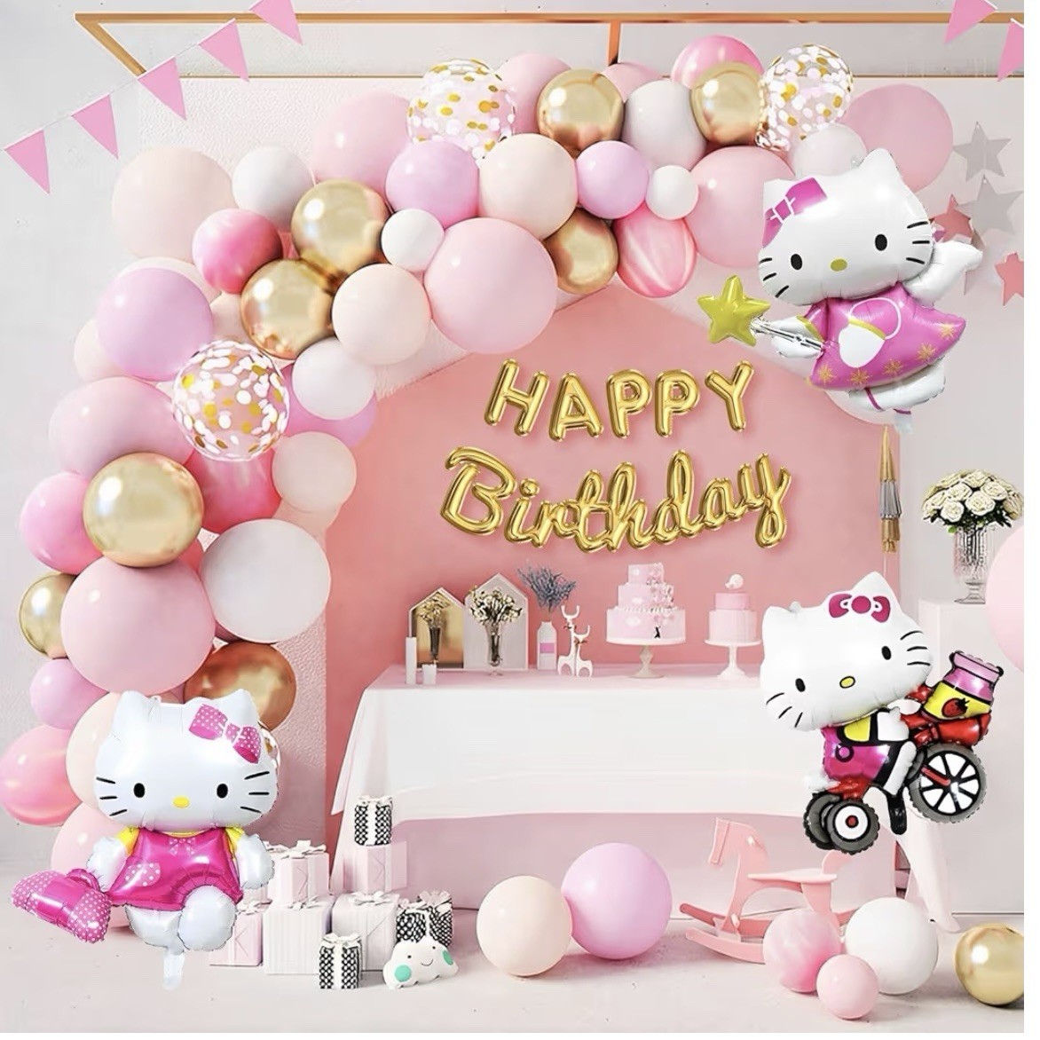 Hello Kitty Foil Balloons 12pcs WARNING- CHOKING HAZARD –