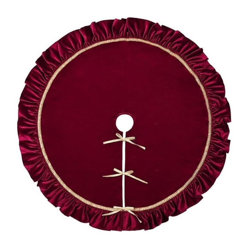 Christmas Tree Skirt 120cm/47inch Soft Cover for Indoor Display Use