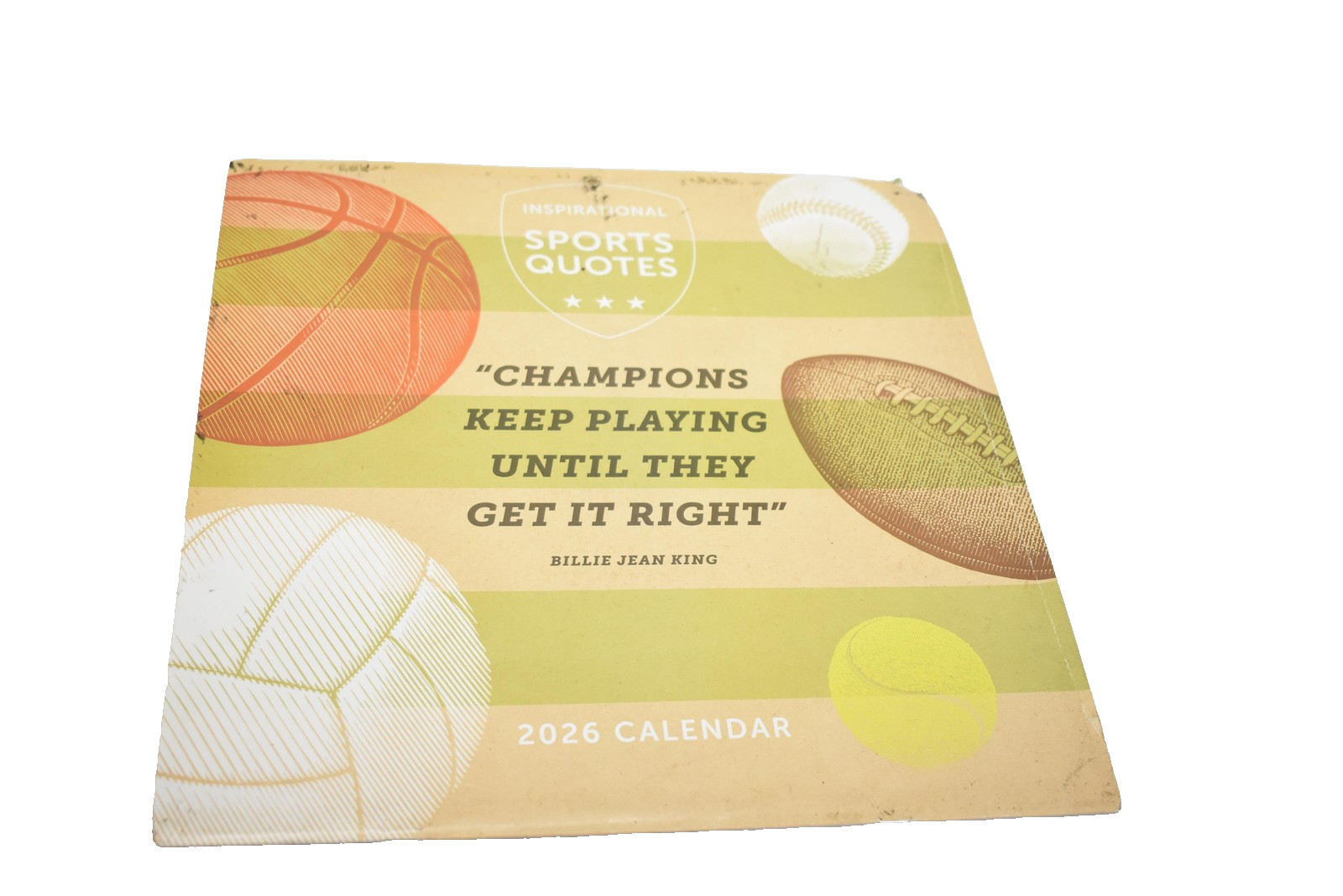 Portico Designs Inspirational Sports Quotes 2026 Calendar Billie Jean King
