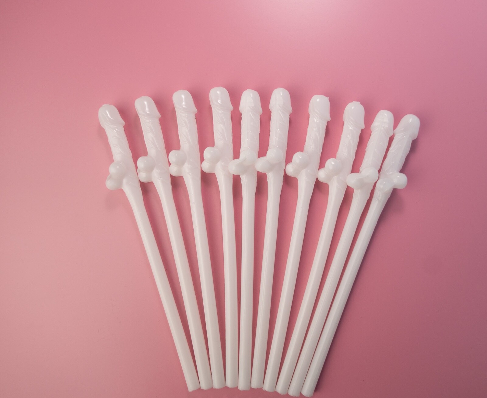 90 WHITE Bachelorette Party Penis Dick Drinking Straws