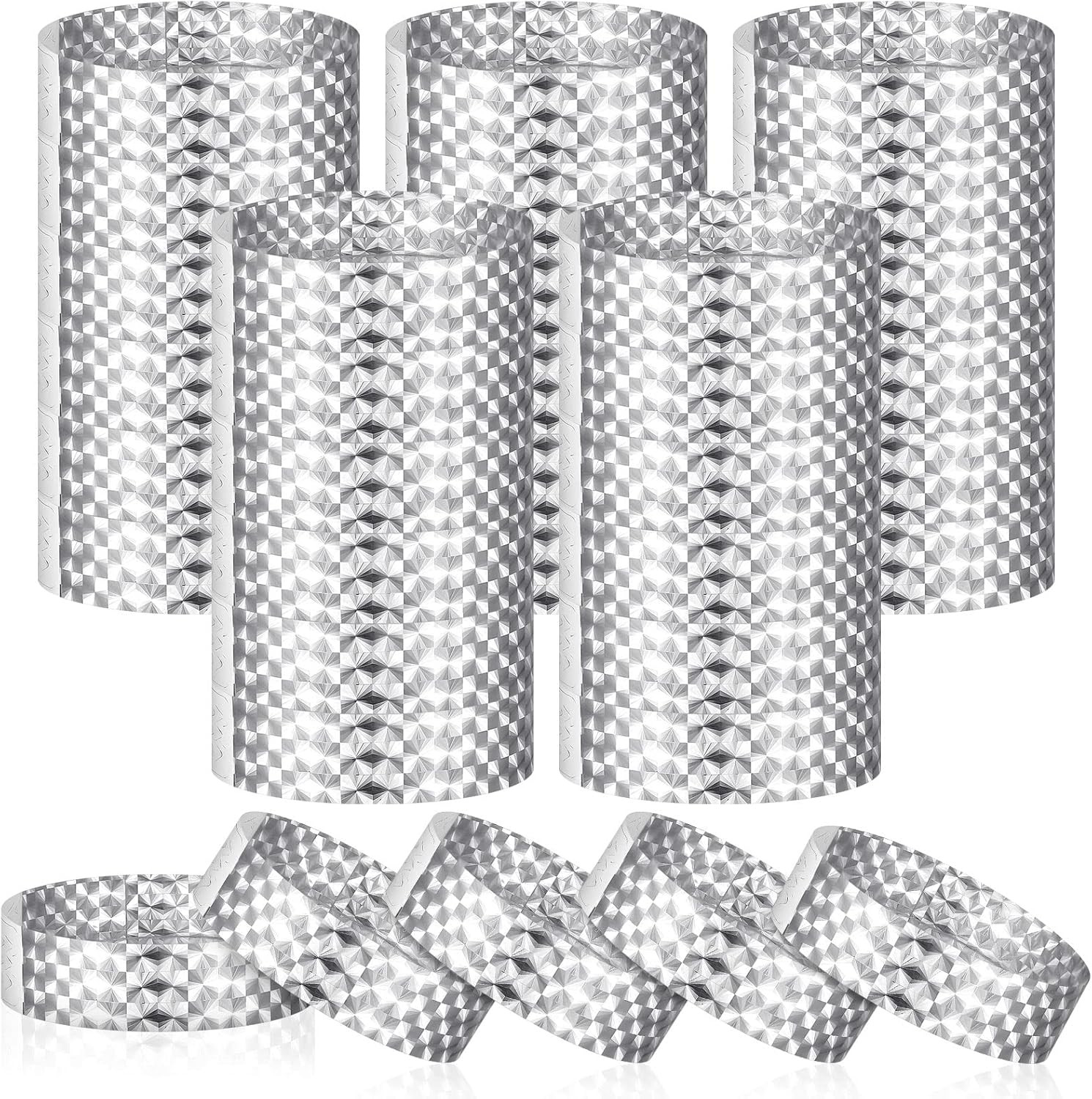 500 Pack Holographic Party Wristbands Assorted Colores Buckle Wristbands for Eve