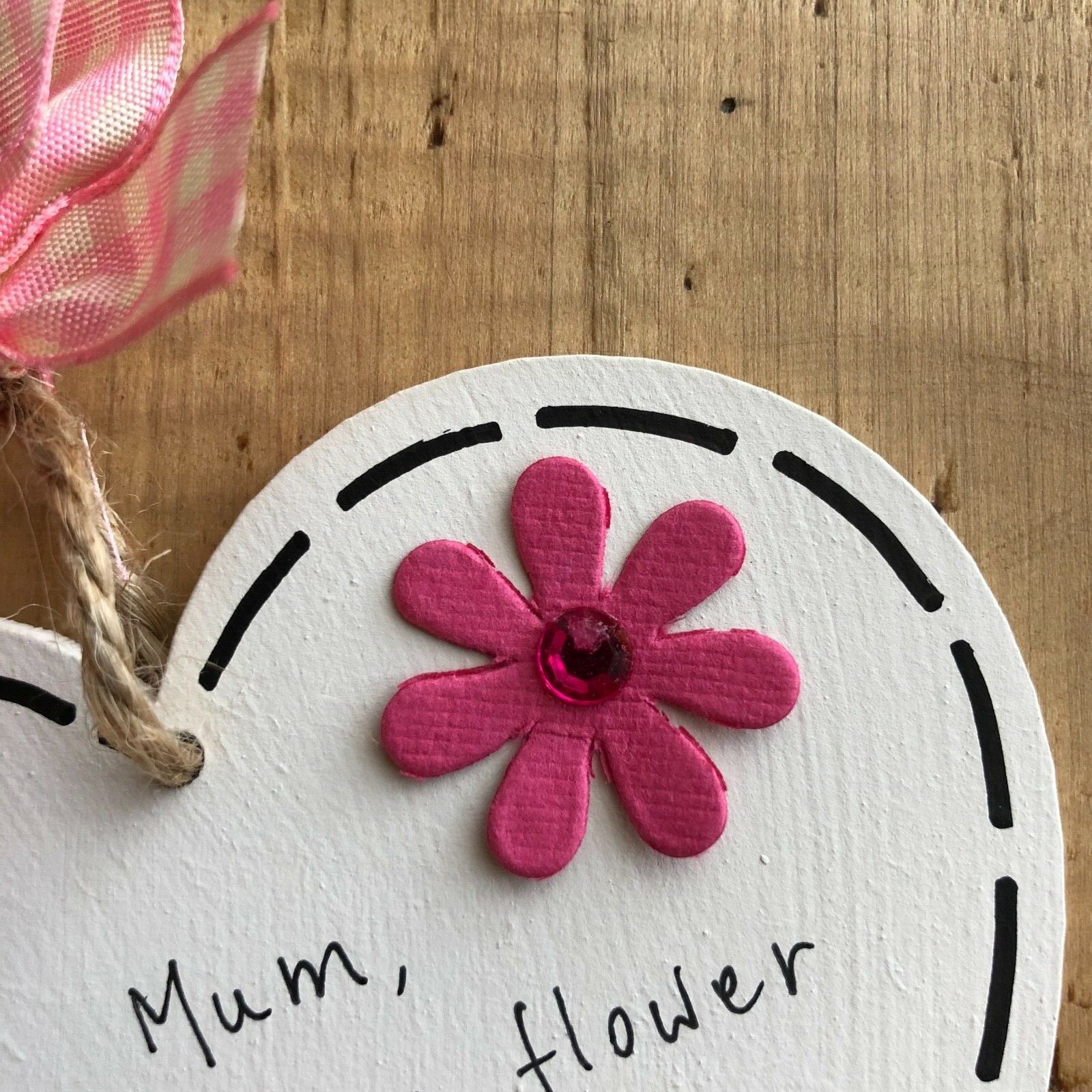 Personalised Mothers Day Gift Flower Heart Mum Mummy Grandma Nan Nana Love Prese